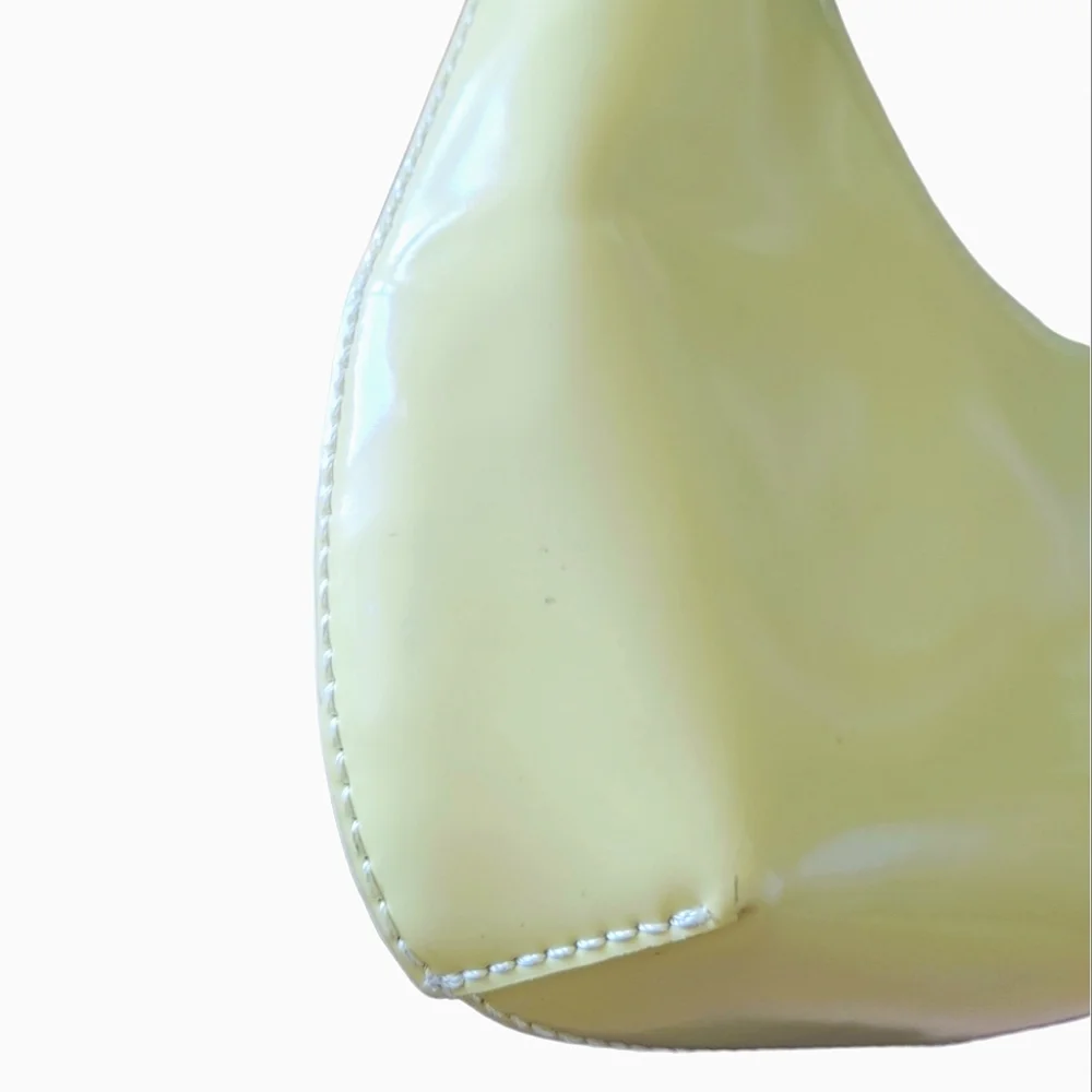 By Far Yellow Patent Leather Amber Small Handbag - Picture 12 of 16
